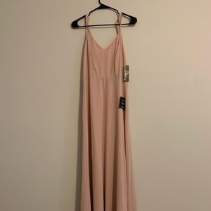 Lulus Meteoric Rise Blush Maxi Dress - Small